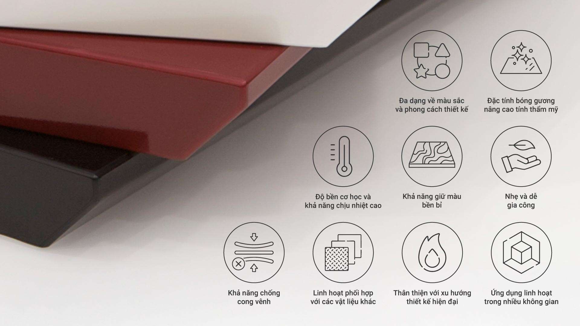 ưu điểm của acrylic