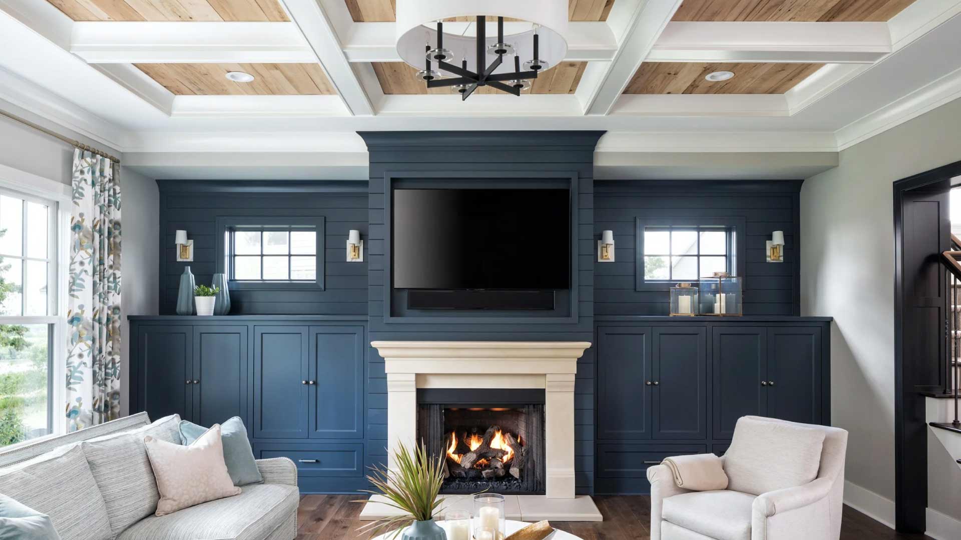 mẫu trần gỗ công nghiệp sang trọng