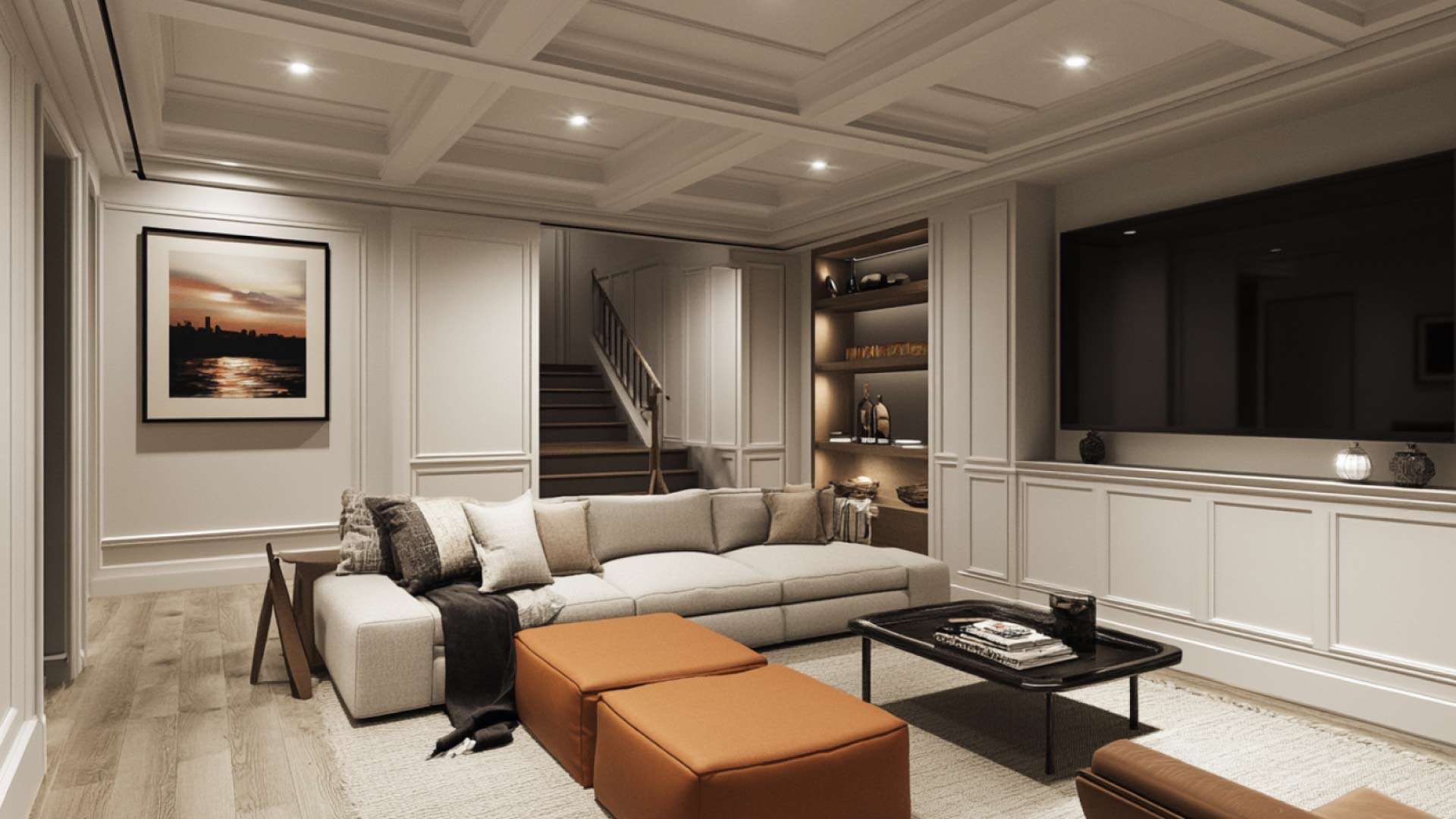 trần gỗ công nghiệp theo phong cách sang trọng