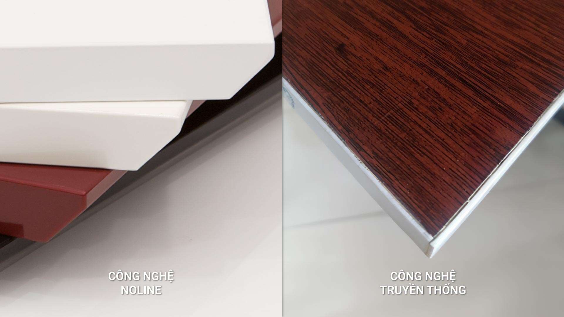 so sánh công nghệ dán cạnh noline và truyền thống