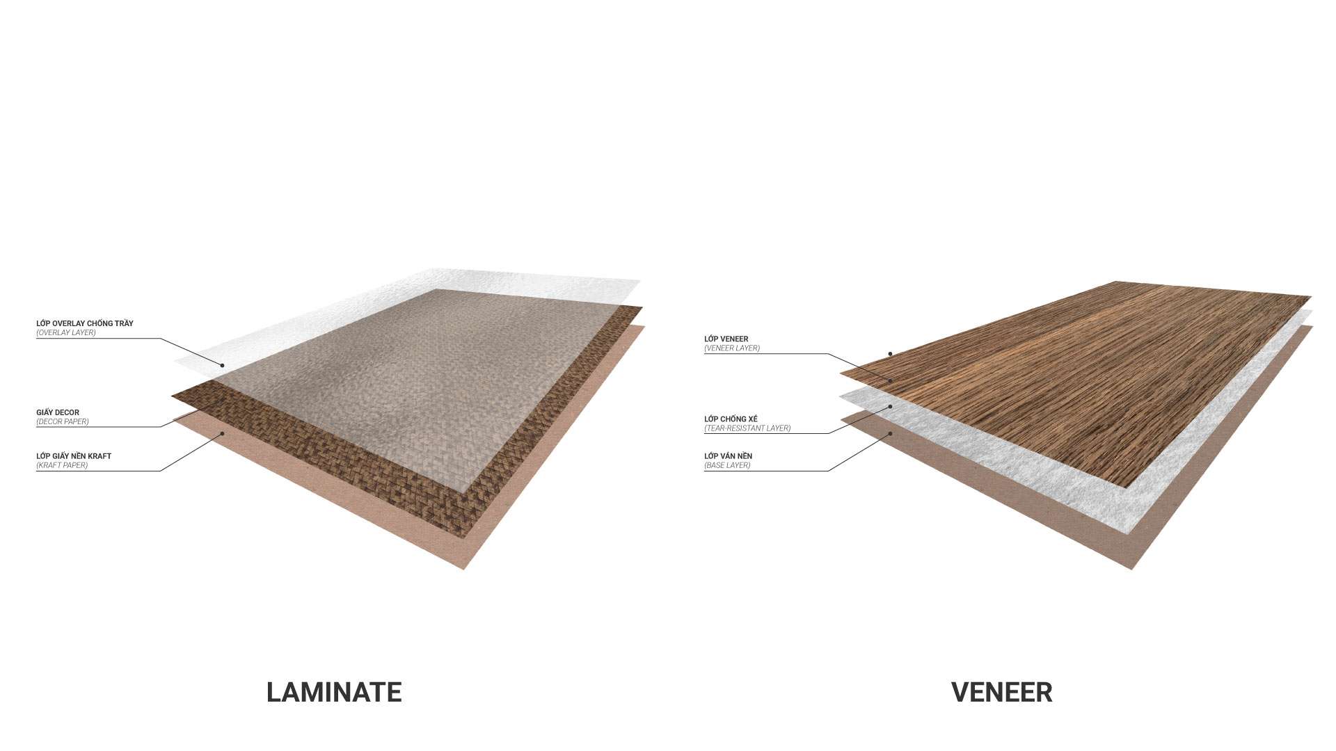 cấu tạo laminate và veneer