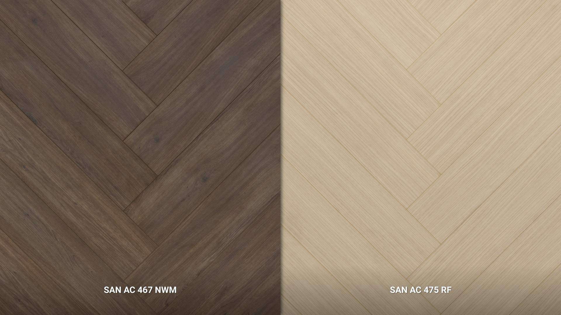 bảng màu sàn gỗ công nghiệp xương cá mã 467, mã 475