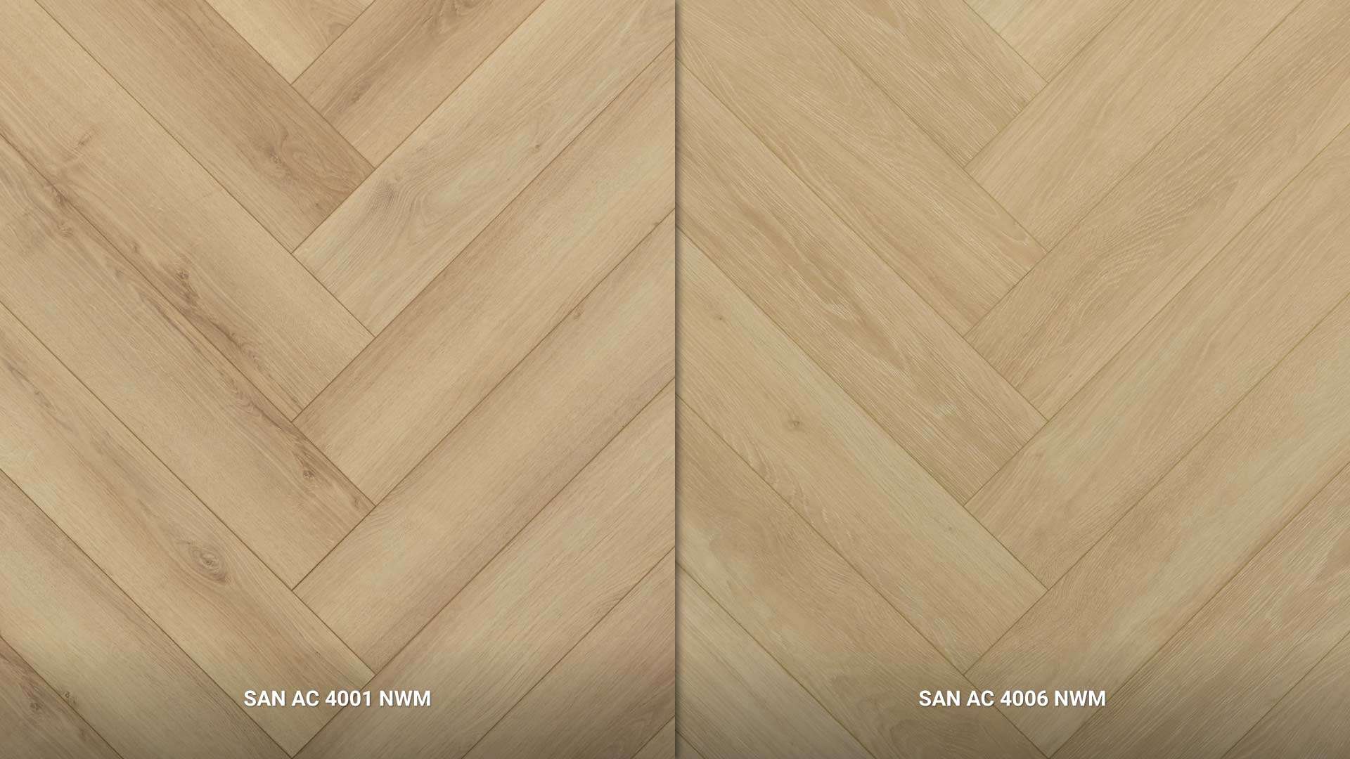 bảng màu sàn gỗ công nghiệp xương cá mã 4001, mã 4006