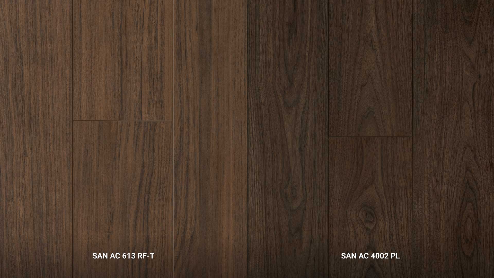 bảng màu sàn gỗ Óc Chó mã 613, mã 4002