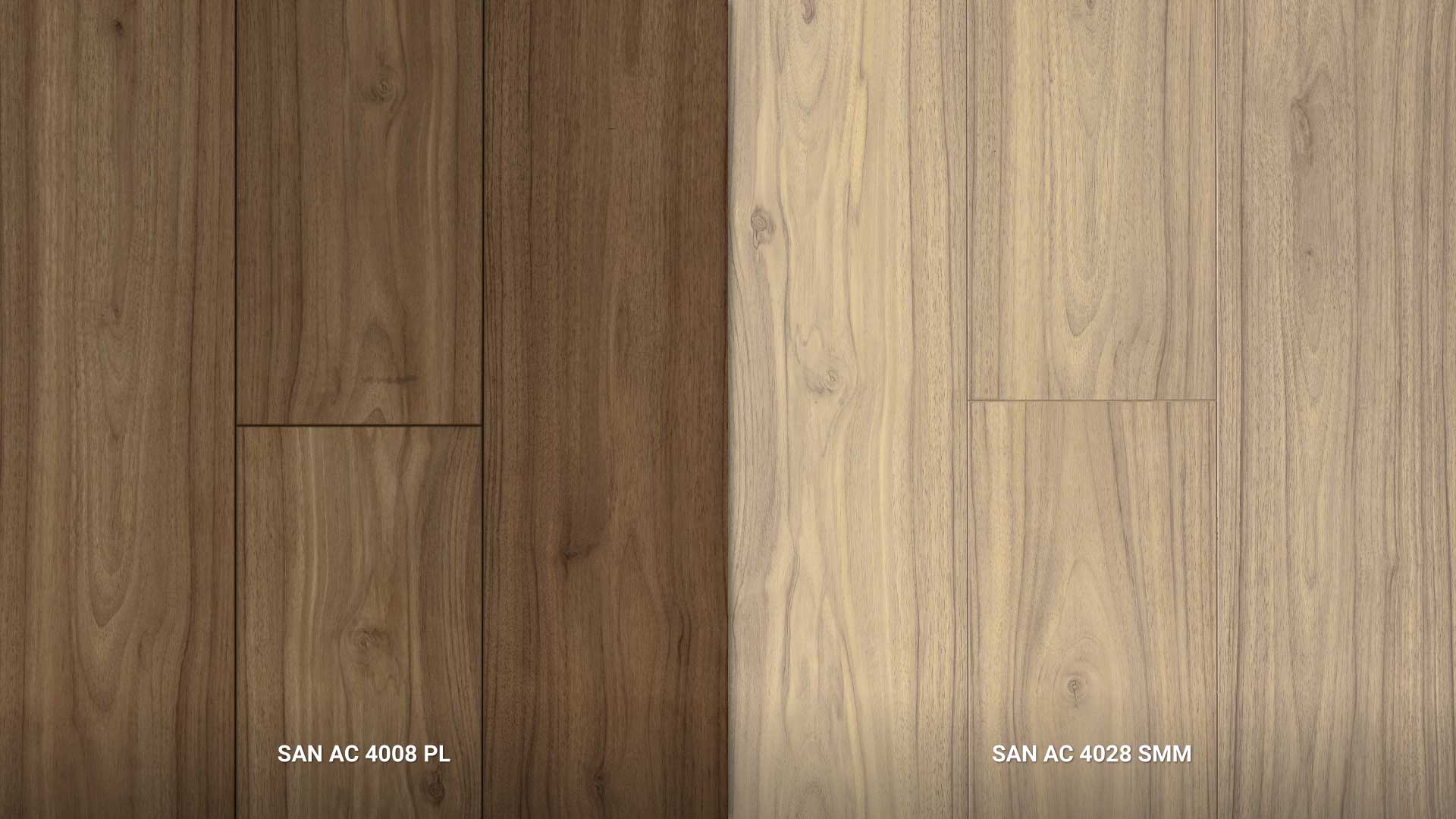 bảng màu sàn gỗ Óc Chó mã 4008, mã 4028