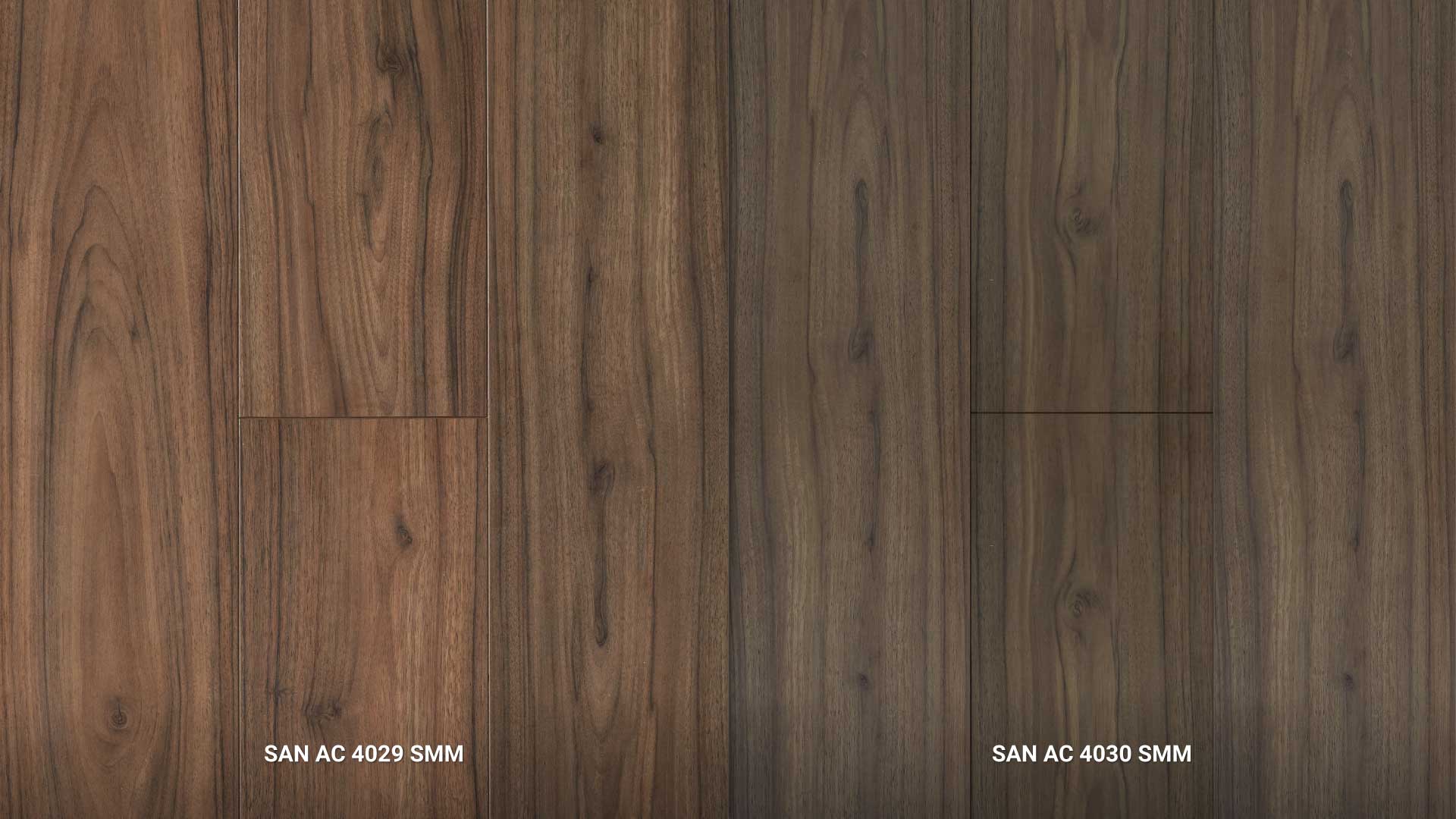 bảng màu sàn gỗ Óc Chó mã 4029, mã 4030