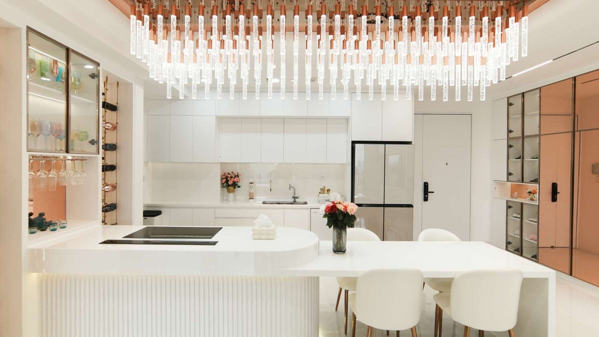 tủ bếp gỗ mdf phủ melamine