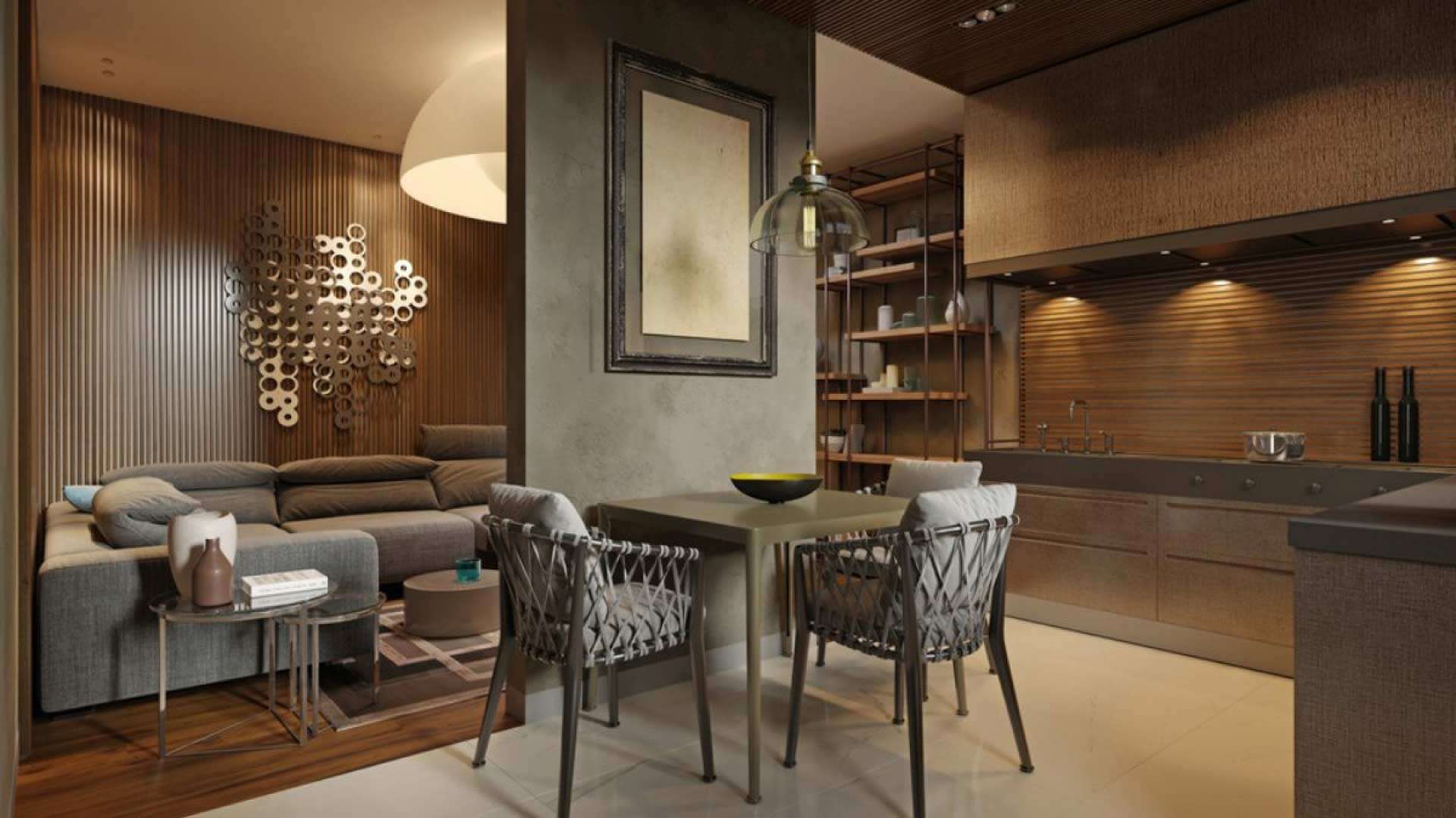 mẫu vách ngăn phòng khách và phòng ăn