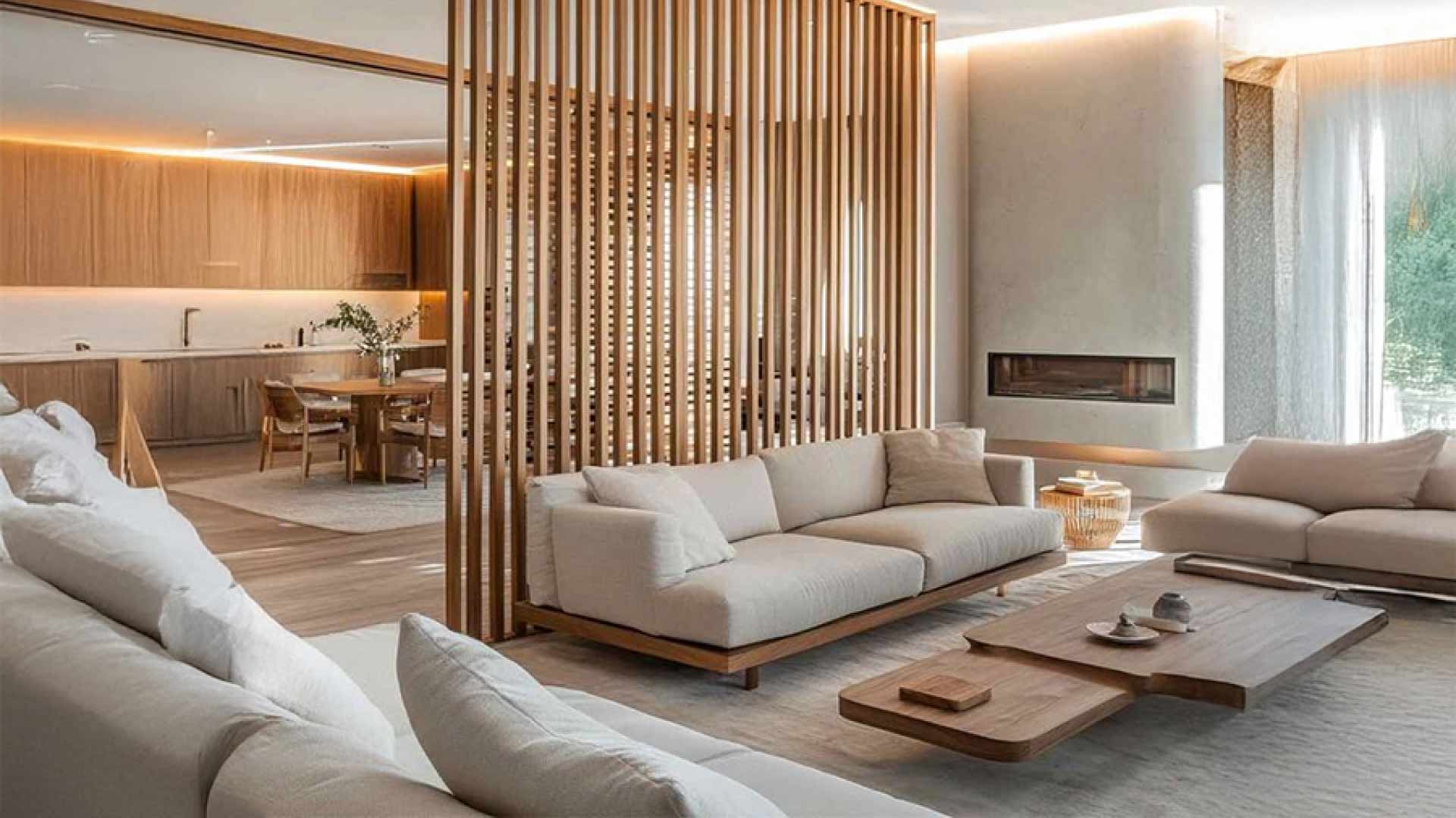 những mẫu vách ngăn phòng khách và phòng ăn