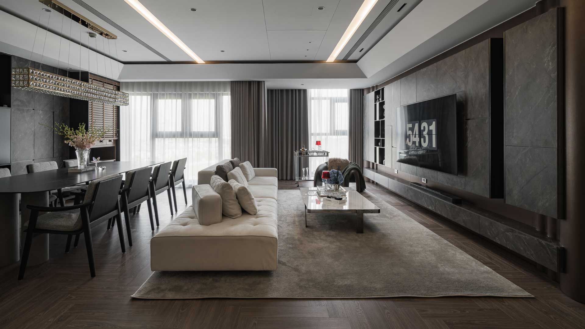 mẫu nội thất phòng khách phong cách hiện đại