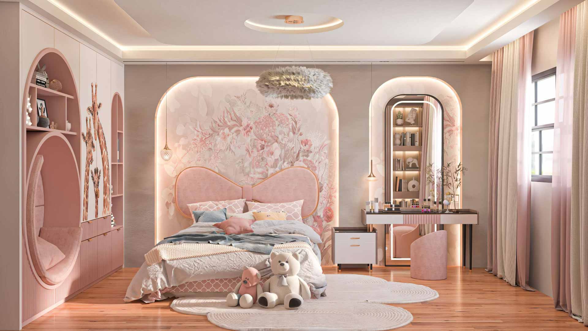 mẫu phòng ngủ cho bé gái