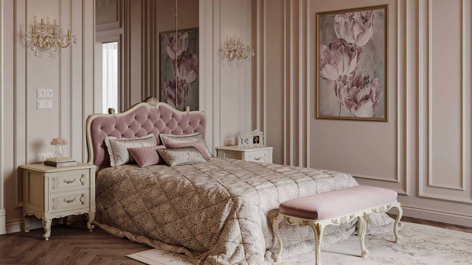 mẫu phòng ngủ cho nữ