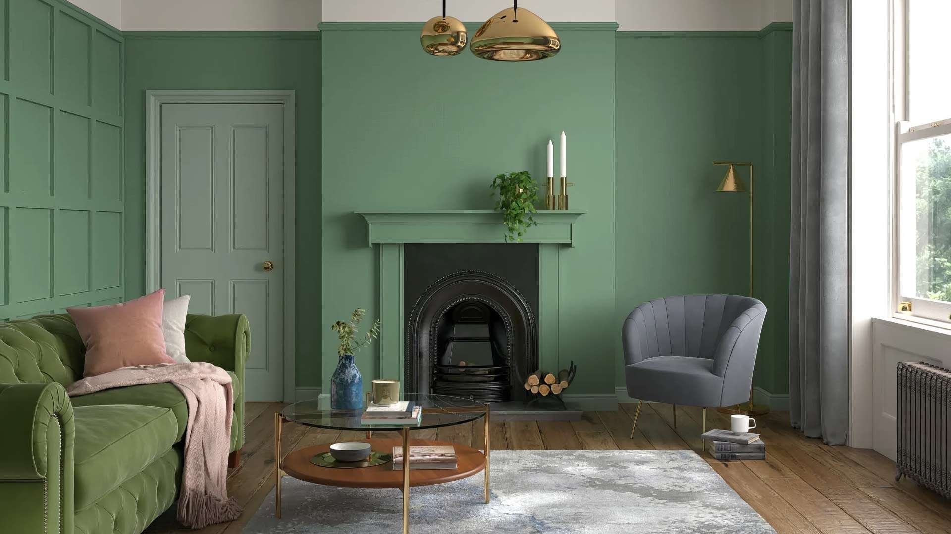 bảng màu xanh lá cây