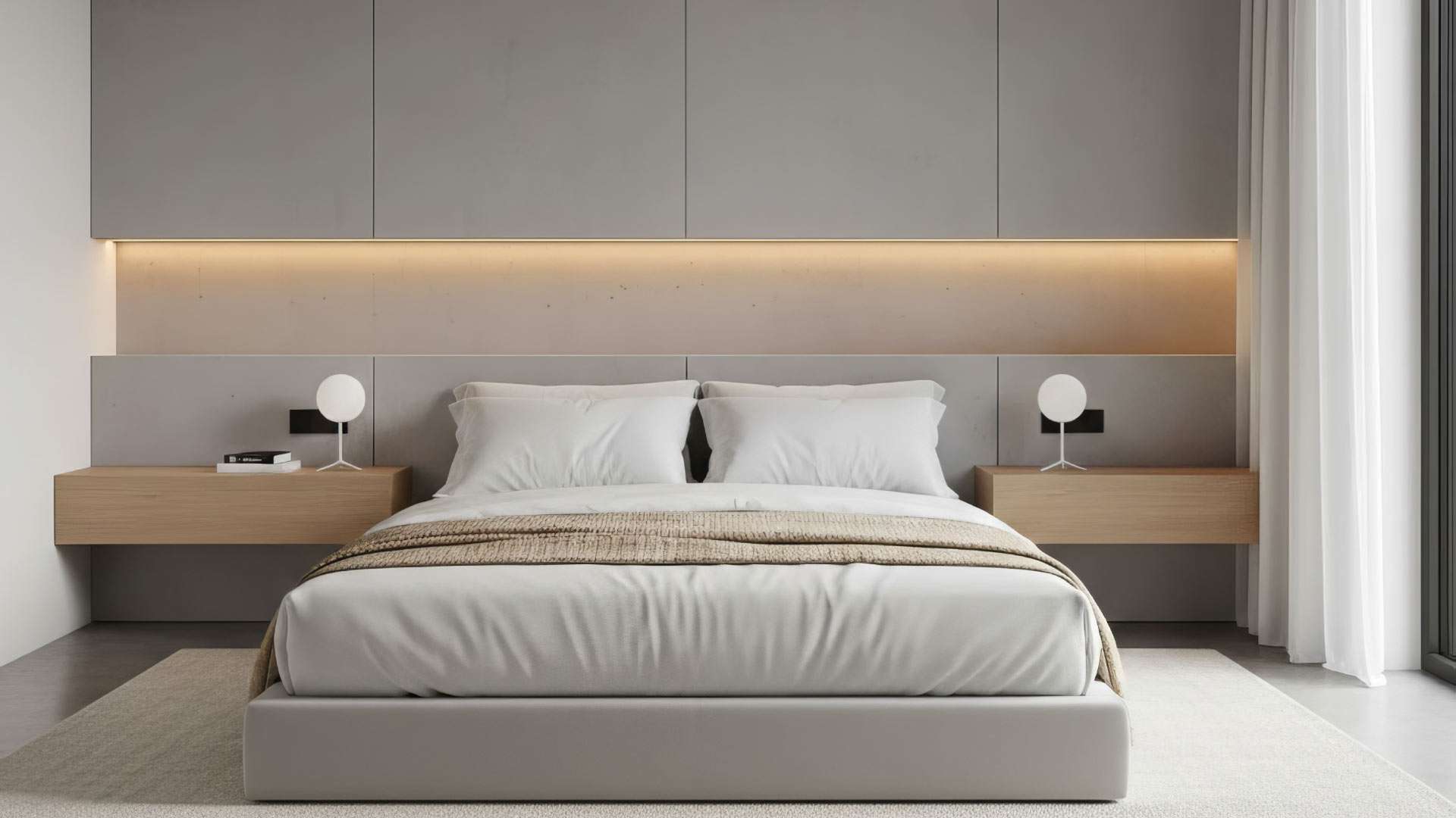 mẫu vách đầu giường dạng phẳng