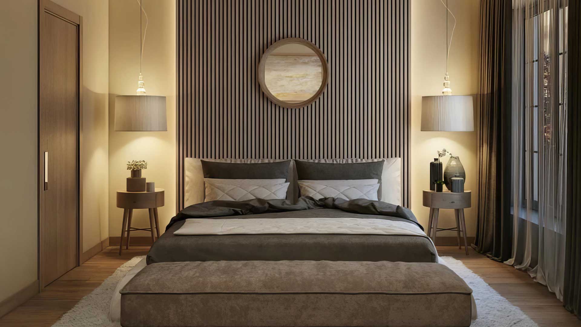 mẫu vách đầu giường lam sóng