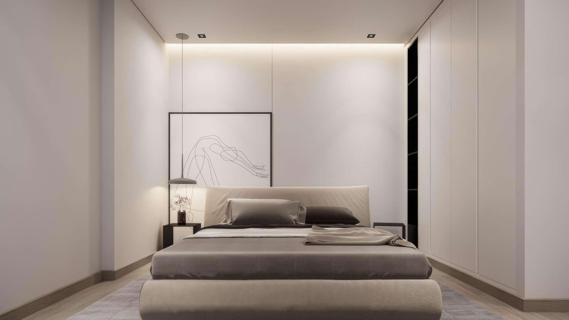 vách đầu giường dạng phẳng