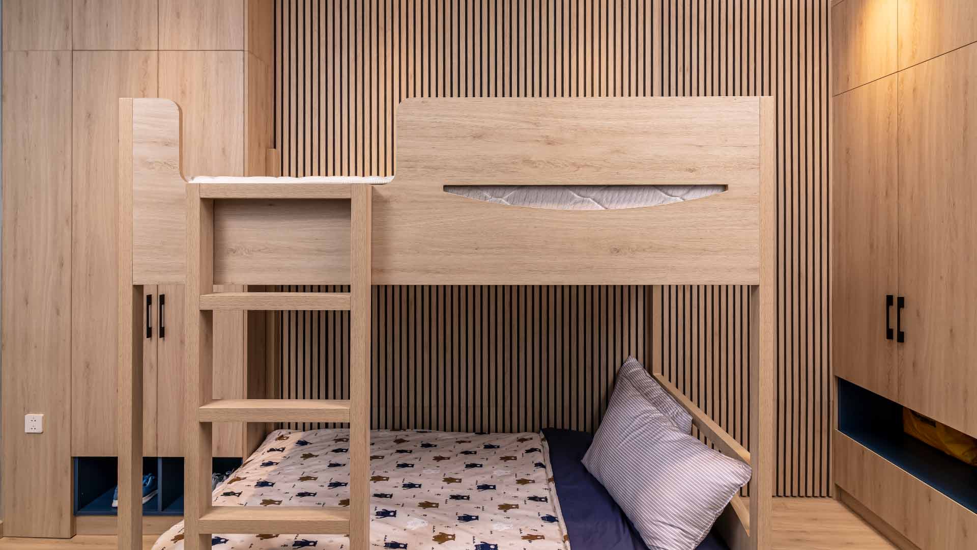 ứng dụng plywood trong phòng ngủ