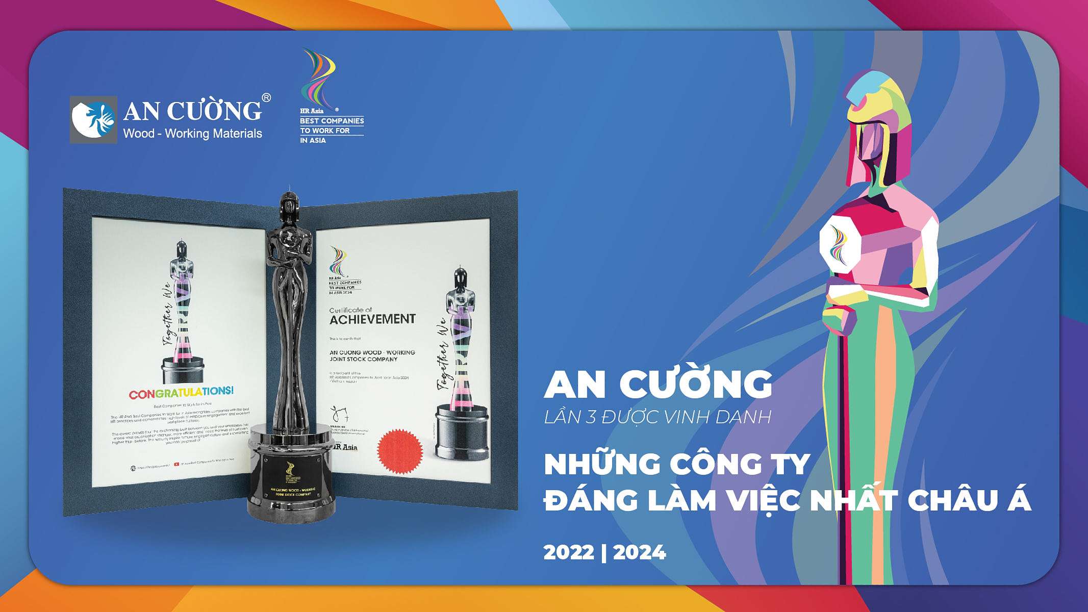 AN CUONG RECOGNIZED FOR THE 3rd TIME BEST COMPANIES TO WORK FOR IN ASIA | 2022 - 2024