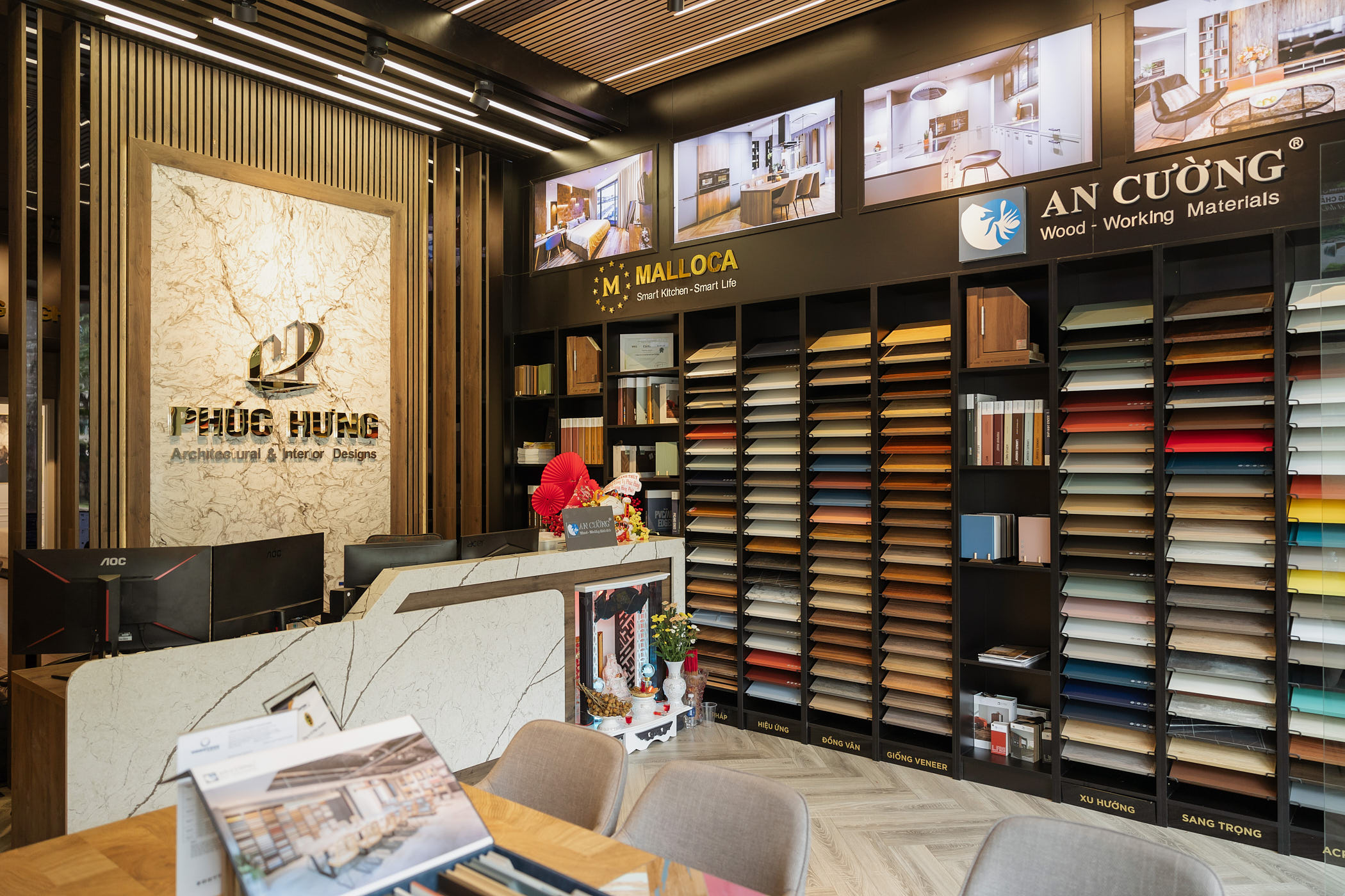 Nội thất Phúc Hưng - Showroom vật Liệu, giải pháp và nội thất làm từ gỗ công nghiệp An Cường