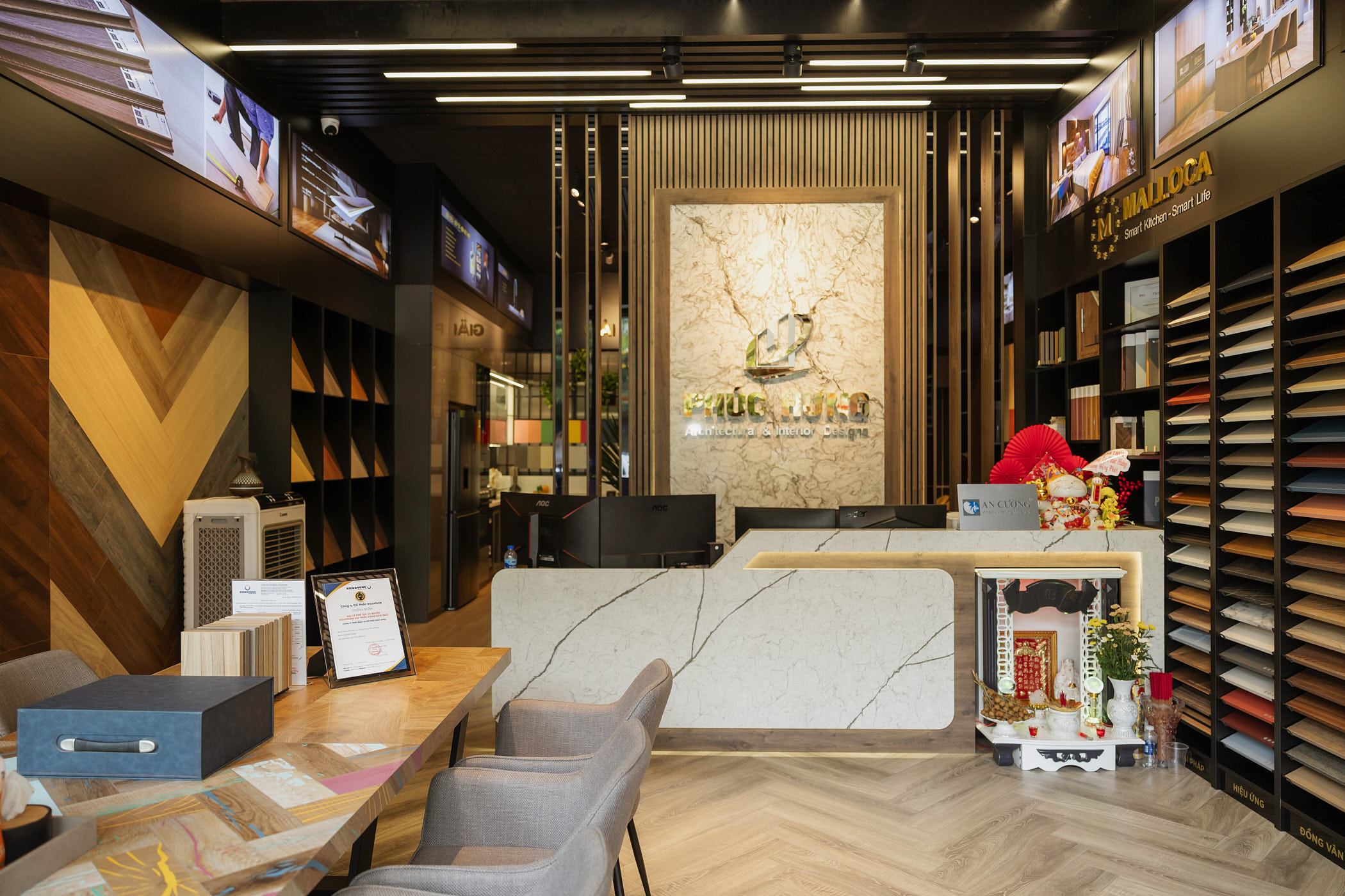 Nội thất Phúc Hưng - Showroom vật Liệu, giải pháp và nội thất làm từ gỗ công nghiệp An Cường