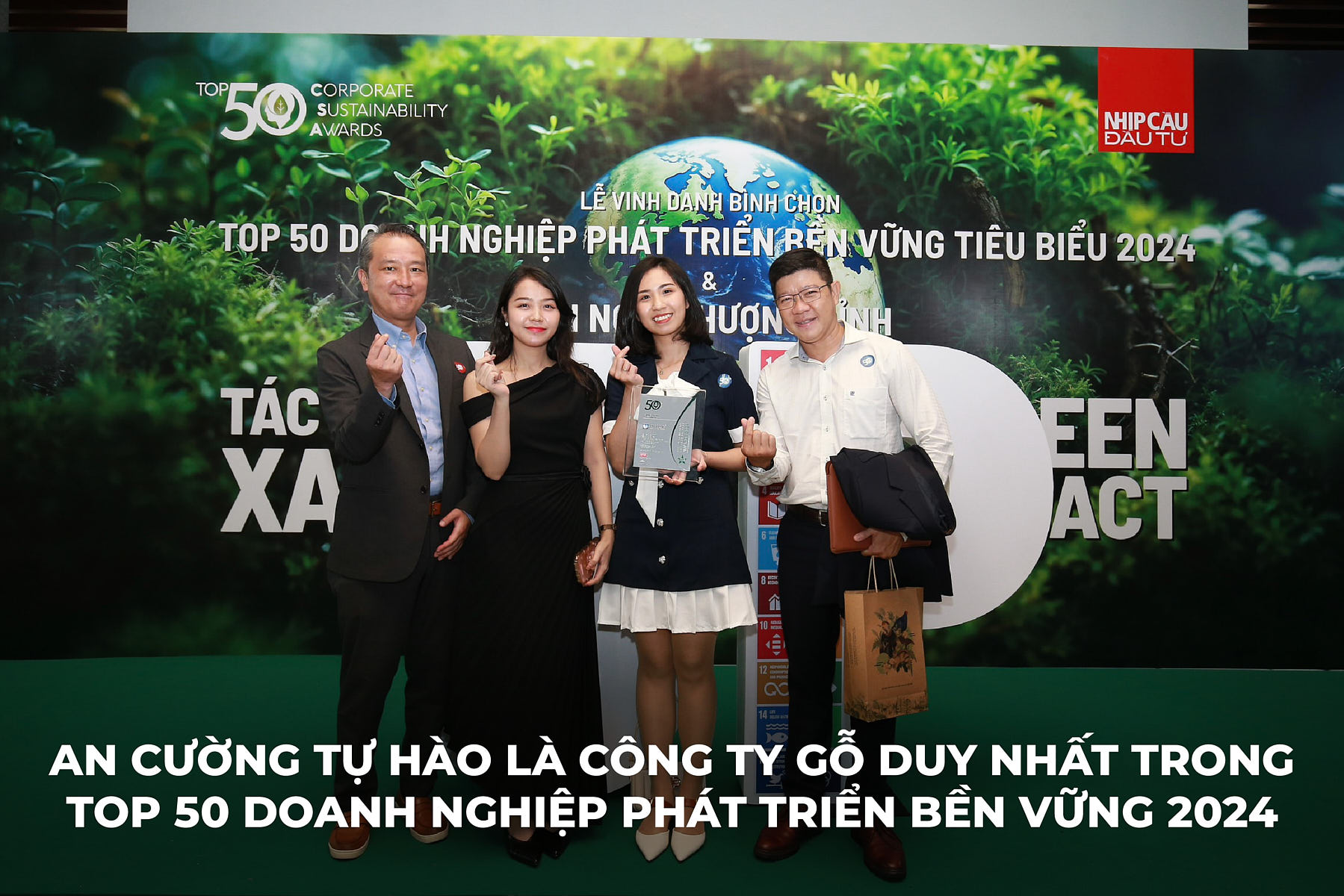 GỖ AN CƯỜNG TỰ HÀO LÀ CÔNG TY GỖ DUY NHẤT TRONG TOP 50 DOANH NGHIỆP PHÁT TRIỂN BỀN VỮNG 2024