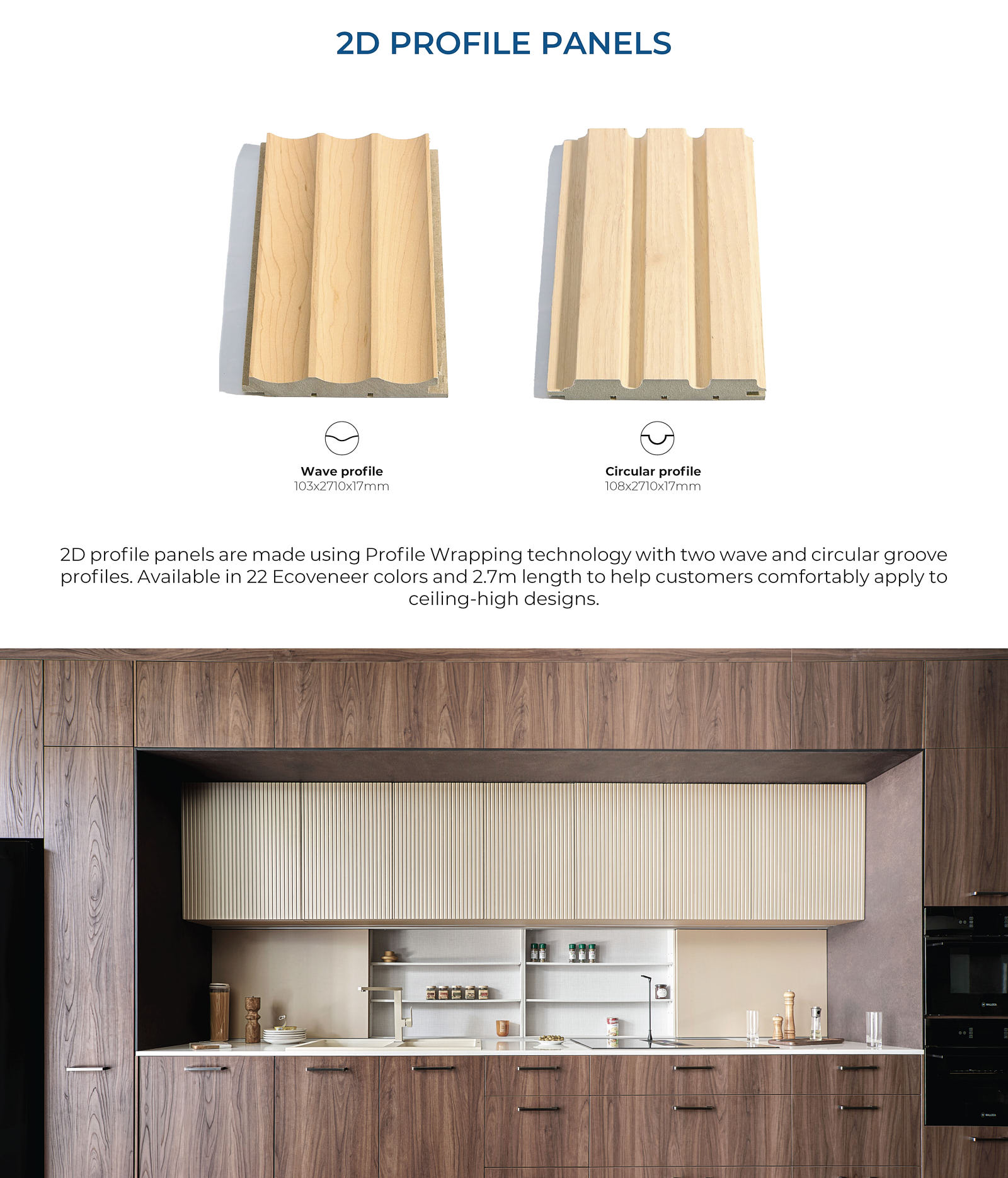 Tấm biên dạng 1D, 2D, 3D, màu Lacquer laminate, bởi An Cường