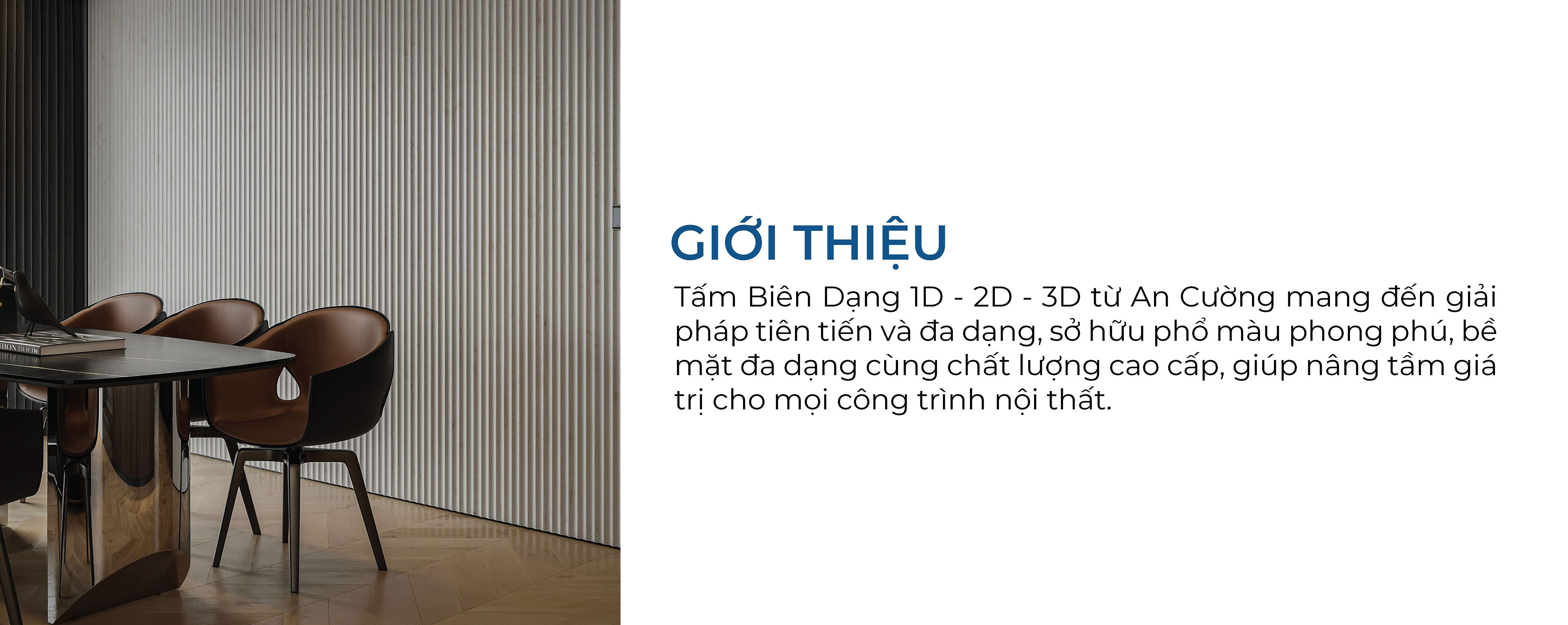 Tấm biên dạng 1D, 2D, 3D, màu Lacquer laminate, bởi An Cường