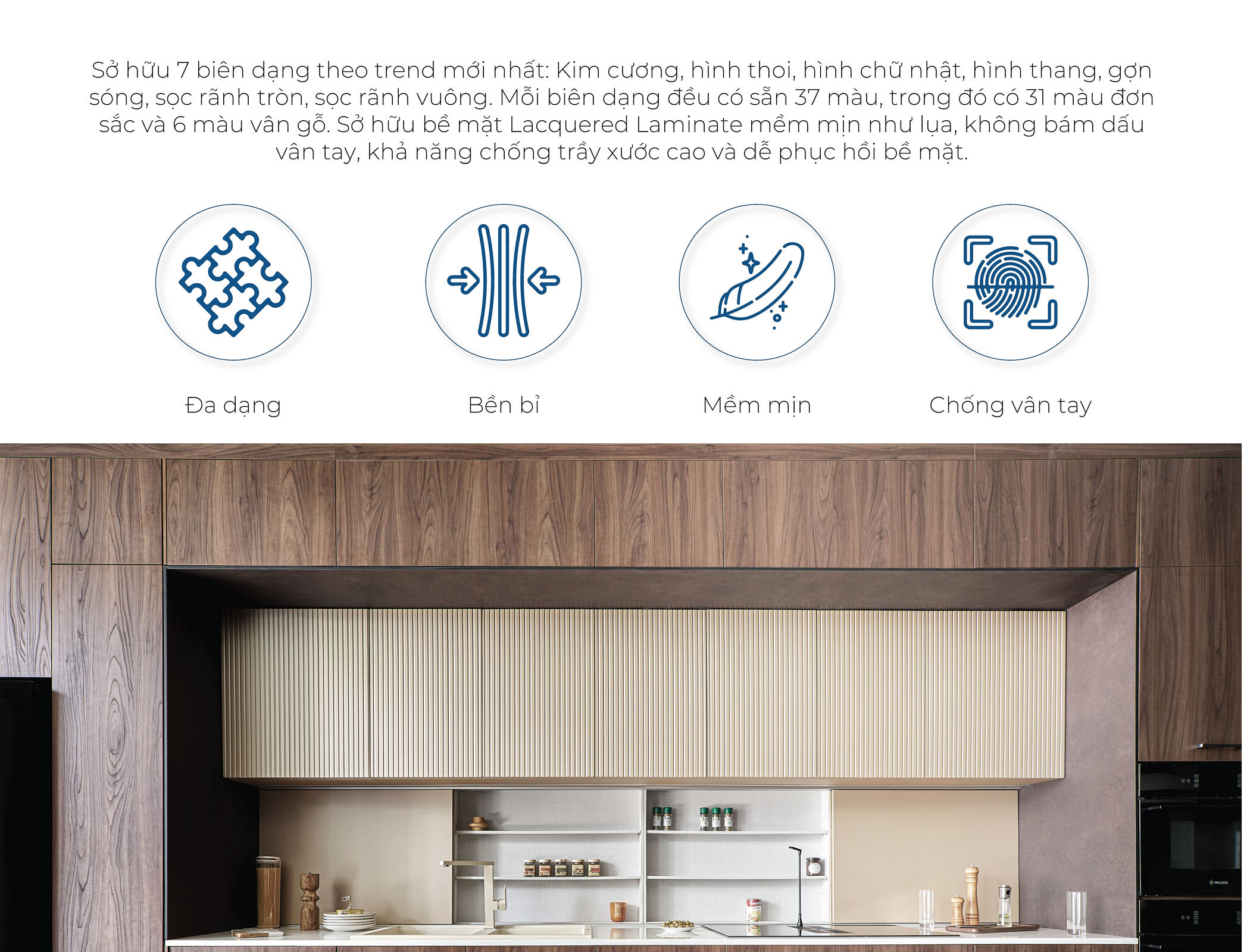 An Cường mách bạn một giải pháp có thể biến hóa cánh cửa tủ quần áo, tủ bếp hay ứng dụng vách trang trí trở nên độc đáo và khác biệt - Tấm biên dạng 3D by An Cường
