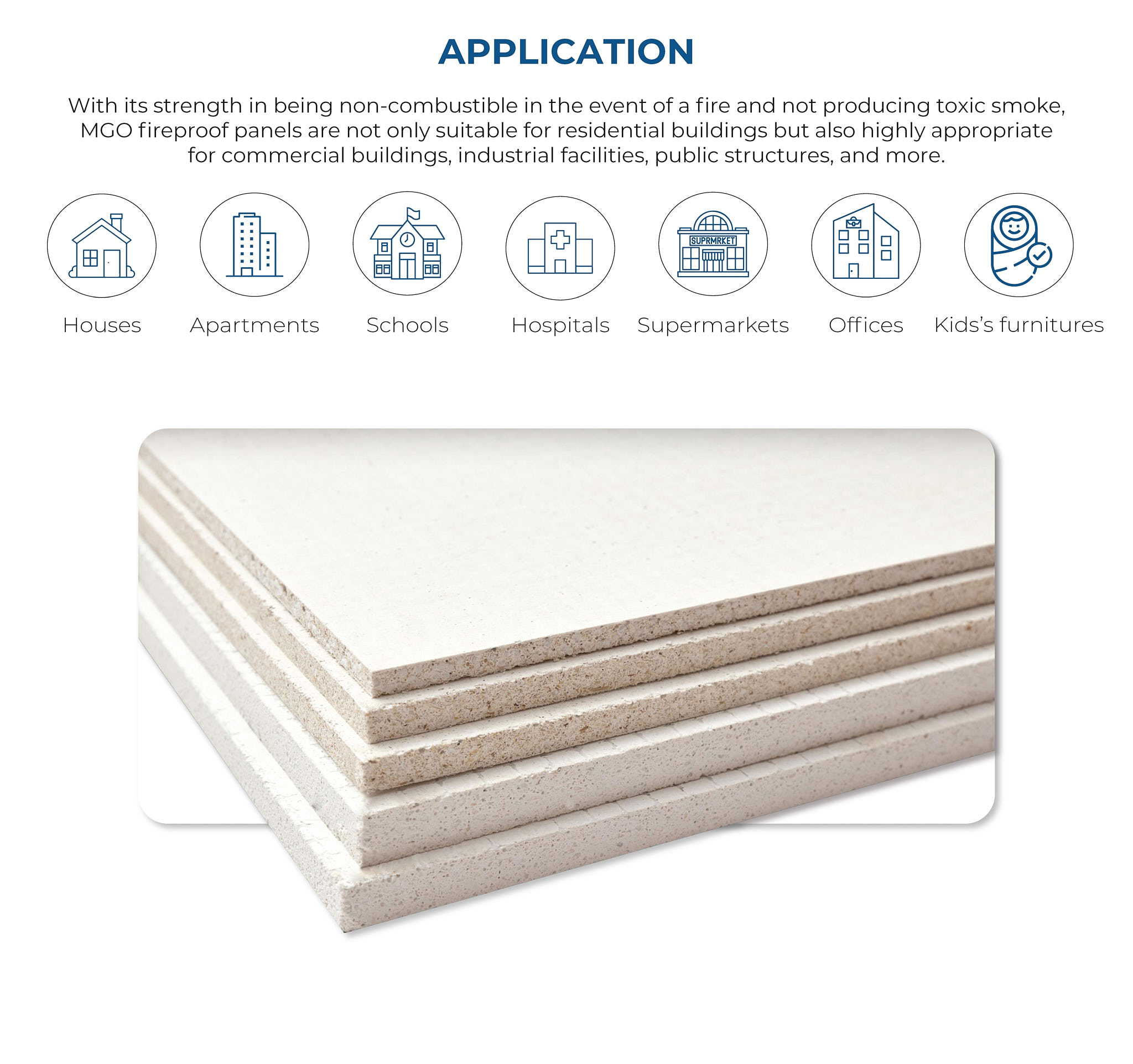 Giải pháp tấm chống cháy MGO của An Cường là vật liệu được hình thành từ sợi vô cơ, với thành phần chính là magnesium oxide và magnesium chloride, có khả năng chống cháy, chịu ẩm tốt, cách âm, chống côn trùng và có độ bền cao.