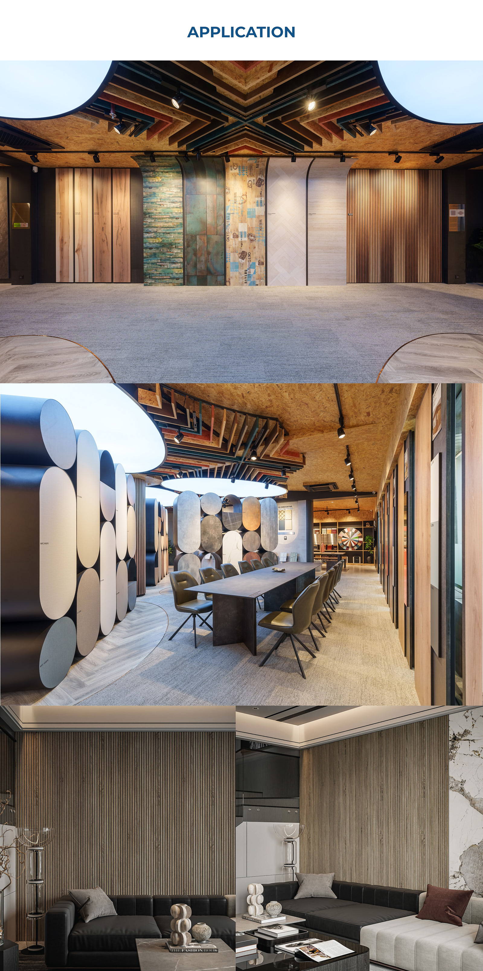 A Seamless Look With An Oversized Paneling Solution An Cuong's oversized board solution brings seamlessness and aesthetics to the space thanks to its standard oversized design.