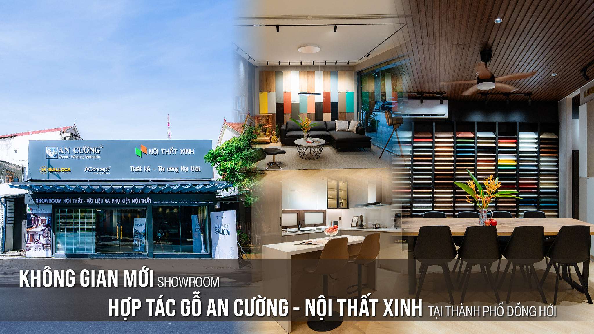 KHÔNG GIAN MỚI - SHOWROOM HỢP TÁC GỖ AN CƯỜNG - NỘI THẤT XINH TẠI THÀNH PHỐ ĐỒNG HỚI