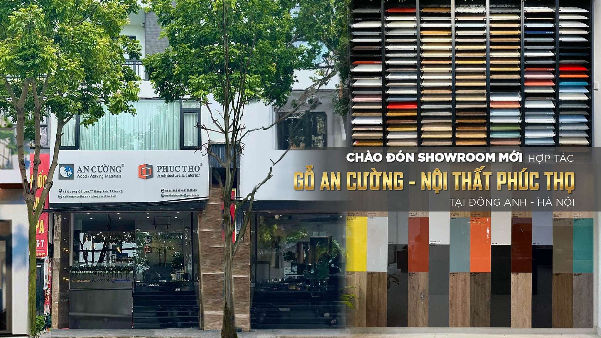 CHÀO ĐÓN SHOWROOM MỚI HỢP TÁC GỖ AN CƯỜNG - NỘI THẤT PHÚC THỌ TẠI ĐÔNG ANH - HÀ NỘI