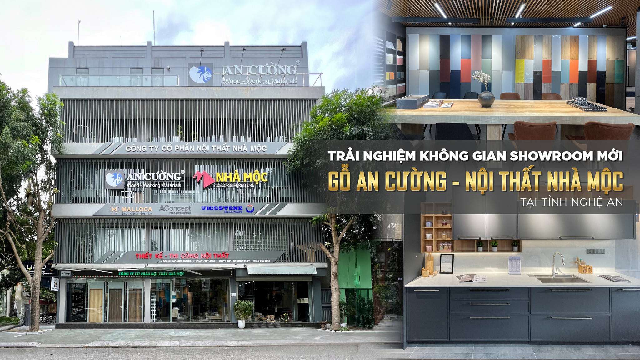 TRẢI NGHIỆM KHÔNG GIAN SHOWROOM MỚI HỢP TÁC GỖ AN CƯỜNG - NỘI THẤT NHÀ MỘC TẠI TỈNH NGHỆ AN