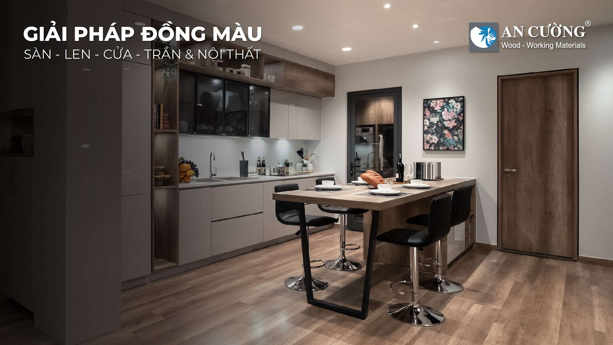 GIẢI PHÁP ĐỒNG MÀU SÀN - LEN - CỬA - TRẦN - NỘI THẤT